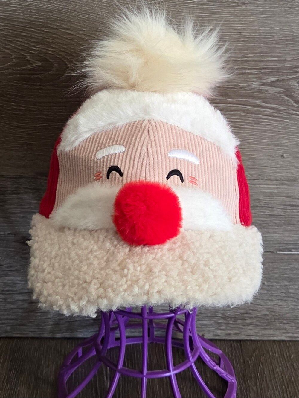 Holiday Time Santa Claus Sherpa Christmas Party Hat